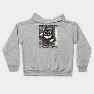 Stay Strong - Fitness Motivation Cartoon 01 Kids Hoodie